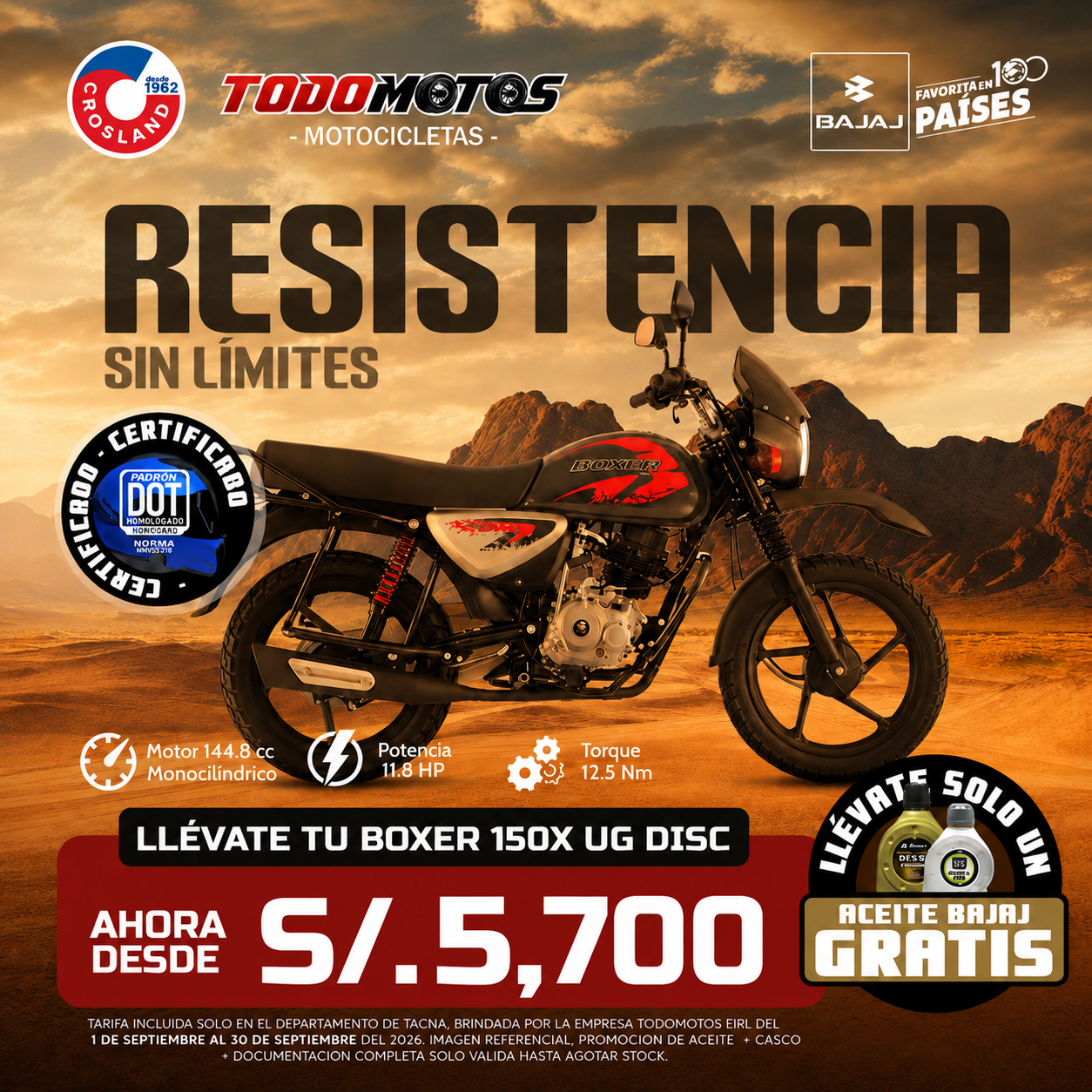 Boxer 150X UG Disc